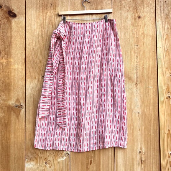 Faherty Pacifica Printed Wrap Skirt Sz XL - Picture 7 of 7